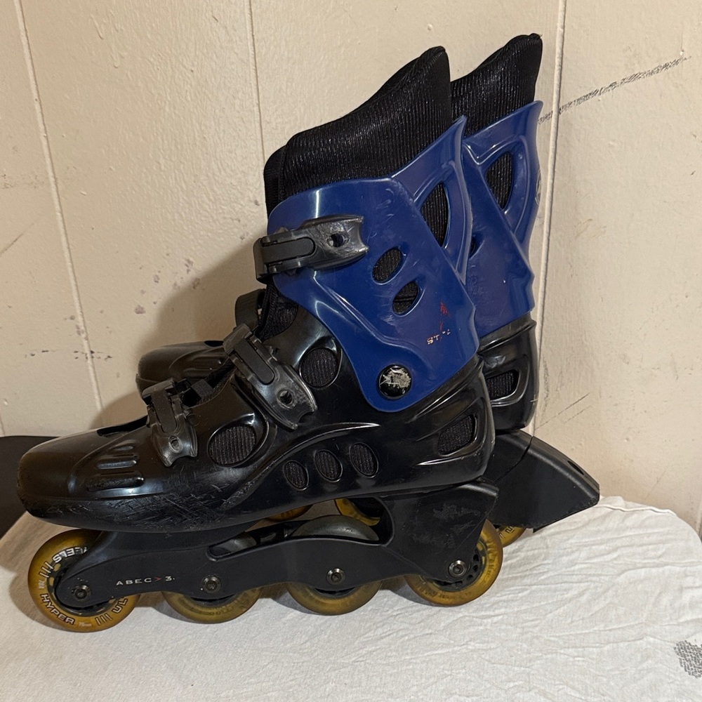 STEALTh Blue and Black Rollerblades